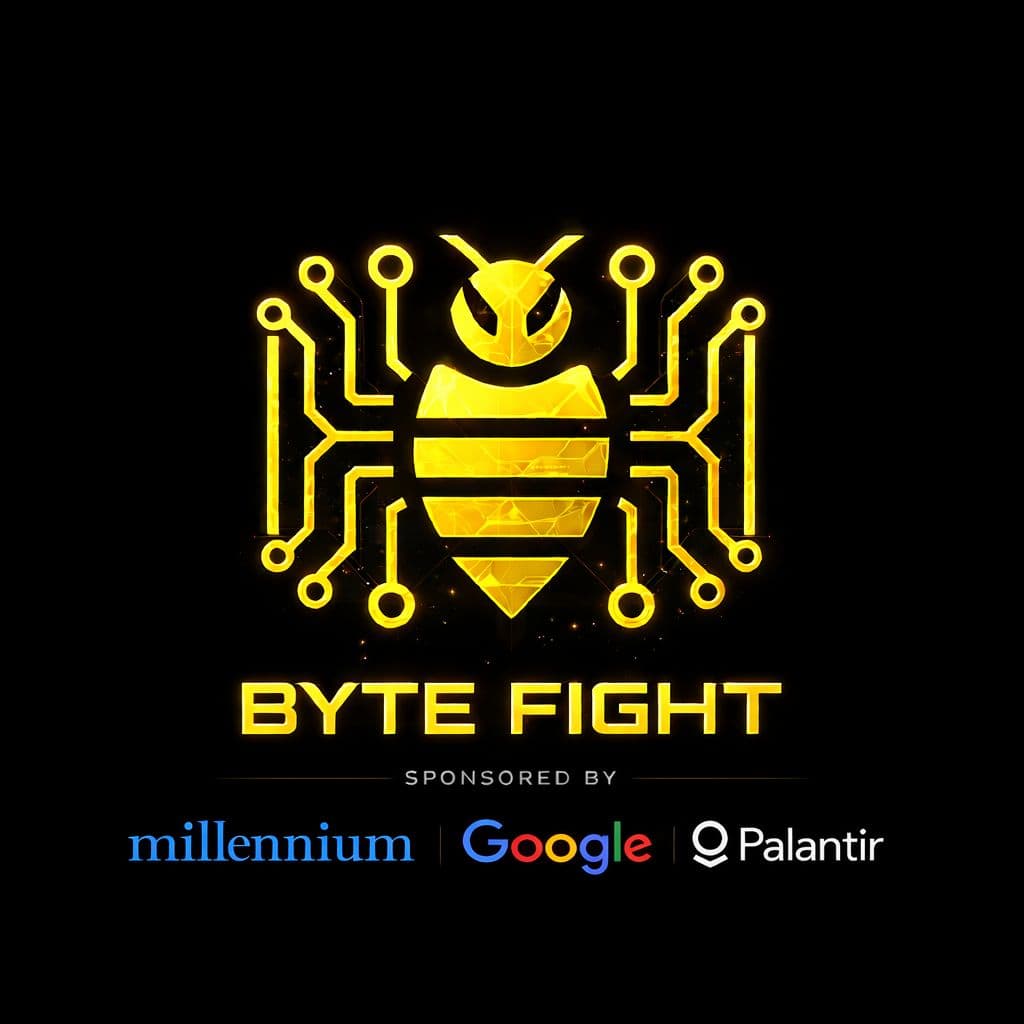 Byte Fight 2026 event graphic with a golden bee and circuit motif